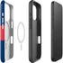USA Flag Color Block iPhone 16 Pro Max Magsafe Impact Case